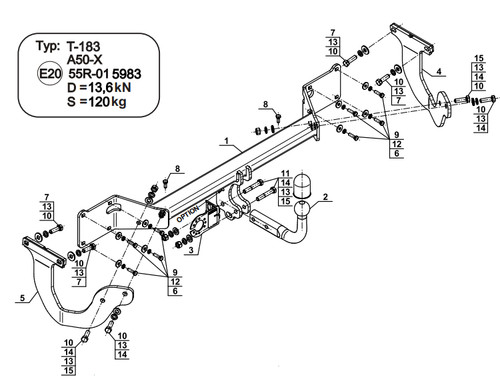 Swan neck tow bar for - neck,