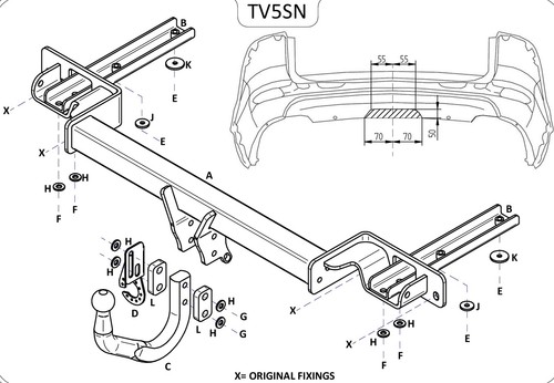 Towtrust swan neck towbar for - towtrust,