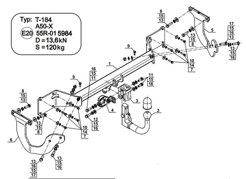 Detachable swan neck tow bar - swan,